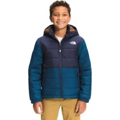 The North Face Boys' Reversible Mount Chimbo Full Zip Hooded Jacket -Winter Jacket Shop NF0A5AAU BH7 hero