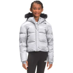 The North Face Girls' Printed Dealio City Jacket -Winter Jacket Shop NF0A5IYE 25M hero